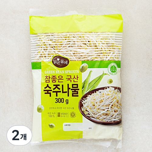 맑은물에 참좋은 국산 숙주나물 300g 2개_이미지