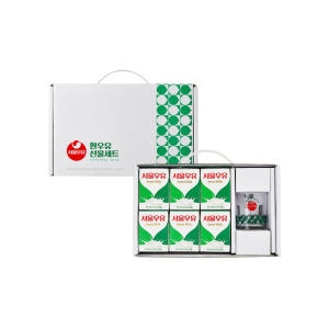 흰우유 선물세트 (흰우유 + 레트로컵)