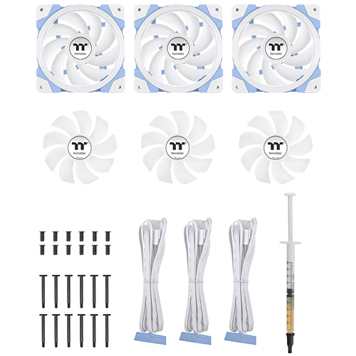 써멀테이크 SWAFAN EX12 ARGB Sync TT 프리미엄 에디션 (3팩, 수국블루)_이미지