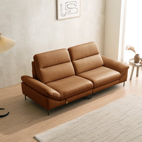 시엘 전체 천연통가죽 소파 3인용