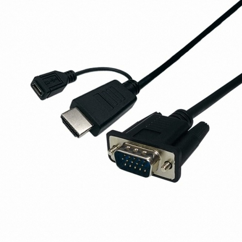 라인업시스템 LANSTAR HDMI to VGA 컨버터 케이블 (LS-HDA2VGA-1.8M)_이미지
