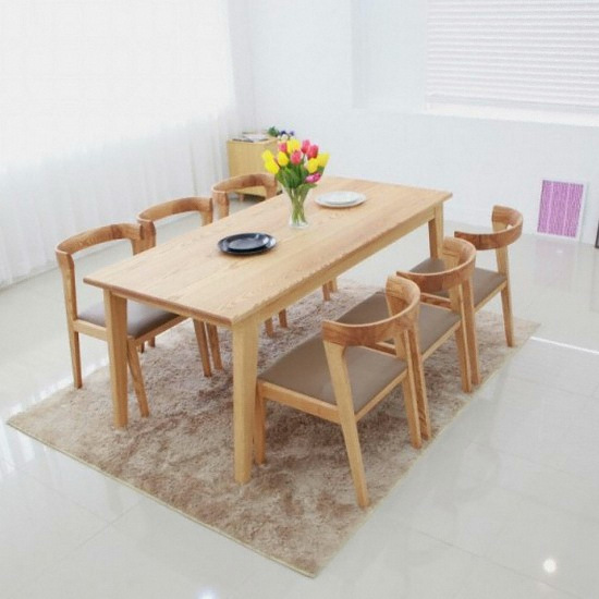 케미에르 클로이드 애쉬원목 식탁 1800 (의자6개)