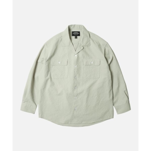 �þĿ FRIZMWORKS ��������� OPEN COLLAR SOLID SHIRT _ LIGHT KHAKI 232731