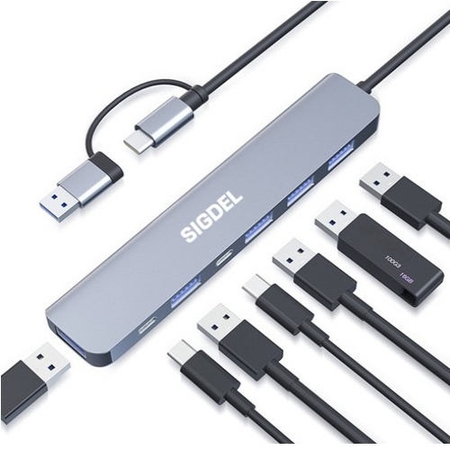 �ñ׵� UH-01 (7��Ʈ/USB 3.0 Type A+C)