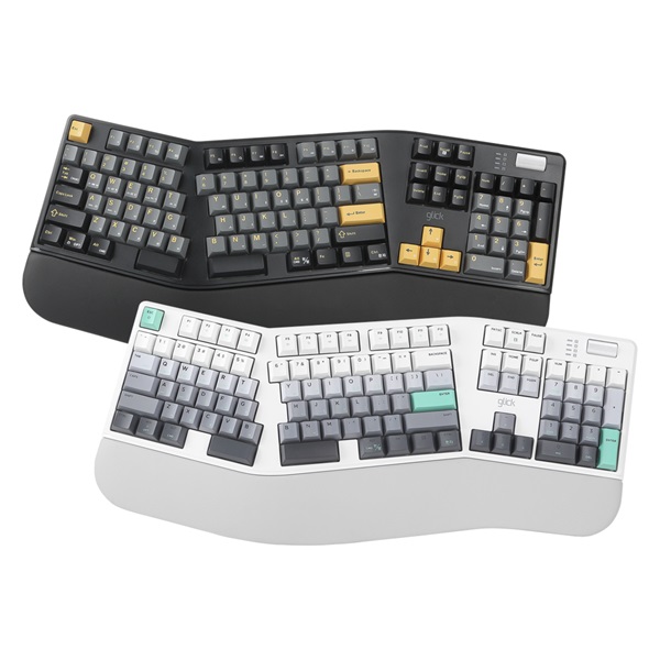 지클릭커 OFFICEPRO EK600 무선 기계식 옐로우 블랙 (도각도각축)_이미지