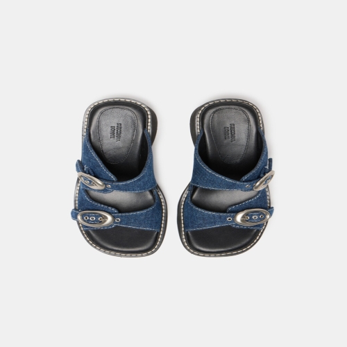 슈콤마보니 Buckle slide sandal blue DW2AM26004BLU