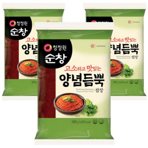 청정원 순창 양념 듬뿍 쌈장 리필 500g (3개)_이미지