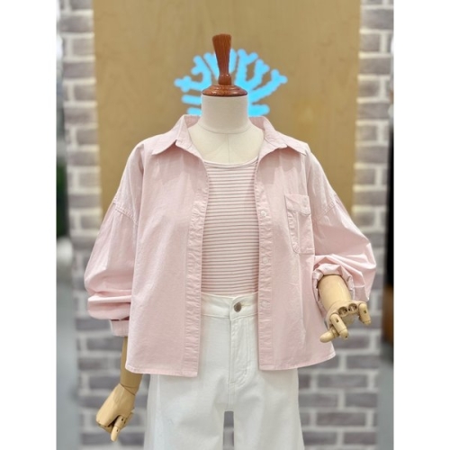 레코브 SET 스트라이프 탑 셋업 남방 LC31F4NB520S_이미지