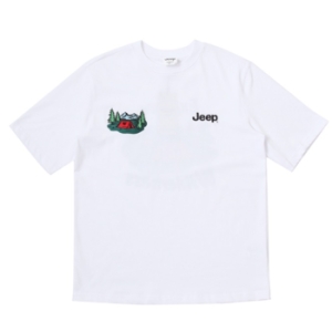 JEEP JEEF 텐트 자수 아트웍 반팔T JO2TSU107