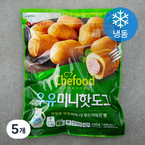 롯데푸드 쉐푸드 우유 미니 핫도그 500g