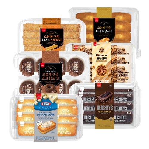 SPC삼립 오븐에구운 휘낭시에/스틱파이/도넛/호두파이 2팩 골라담기