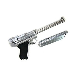 WE 6인치 P-08 Luger 루거 크롬 실버 가스건