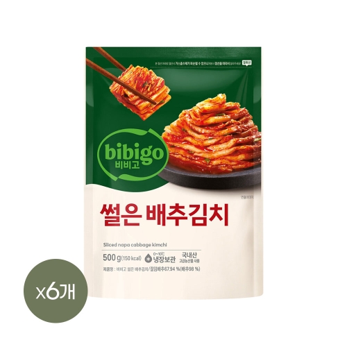 CJ제일제당 비비고 썰은 배추김치 500g (6개)_이미지