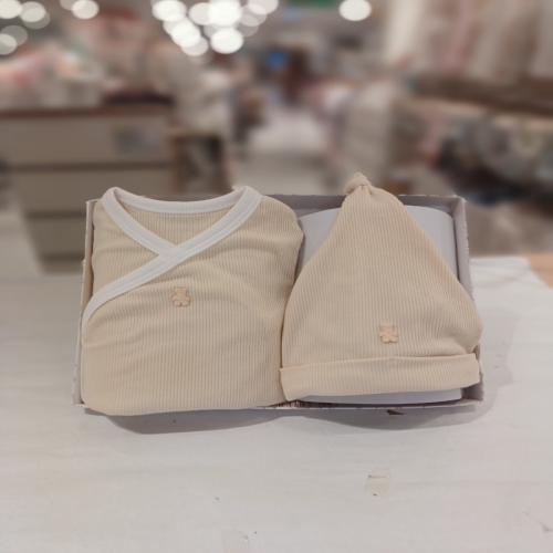 오가닉맘 출산선물세트 포근면모달배내수트모자세트 MKFNBS0377_이미지