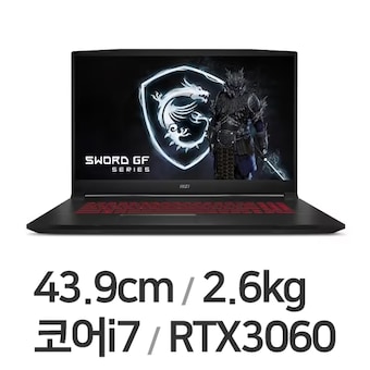 <b>MSI</b> GF시리즈 <b>Sword</b> <b>GF76</b> A12UE 포스 WIN11 64GB램