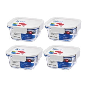 락앤락 더클리어 정사각 화이트 500ml (4개)_이미지