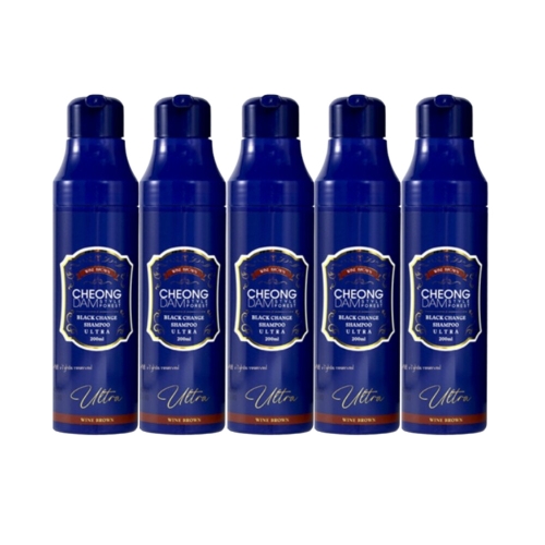 청담스타일 울트라 염색샴푸 와인갈색 200ml (5개)_이미지