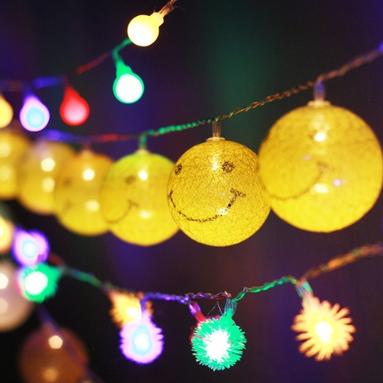 영신장식조명 OH-HA LED 스마일 코튼볼 조명 10구