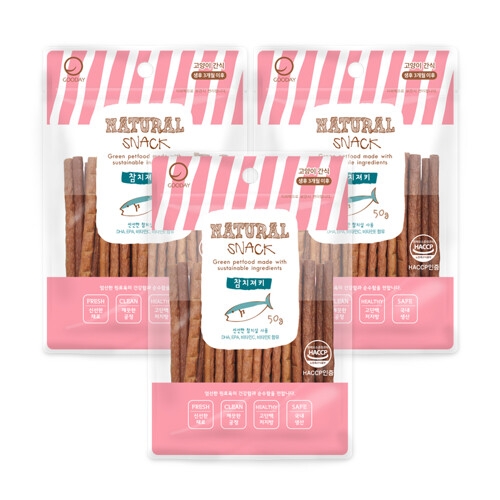 에이치디씨 네츄럴 스낵 참치져키 50g (3개)_이미지