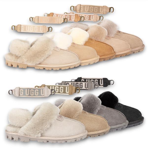 UGG 오즈 웨어 호주 여성 코케트 털 슬 탈부착 울 탄력 밴드 신발 OZ114D