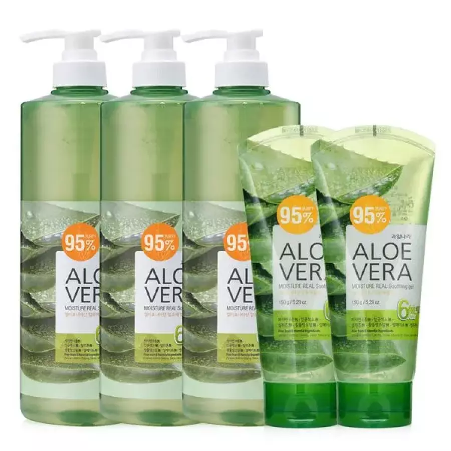 과일나라 알로에베라 모이스처 리얼 수딩젤 1000ml+150ml (1000ml 4개+150ml 2개)_이미지