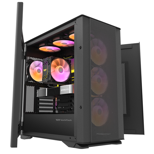 darkFlash DLX200 MESH RGB 강화유리 (블랙)_이미지