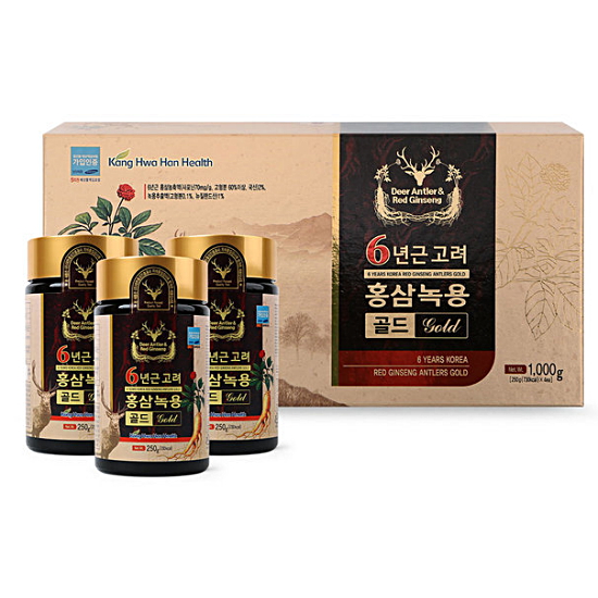 대한홍삼진흥공사 6년근 고려 홍삼녹용 골드 250g