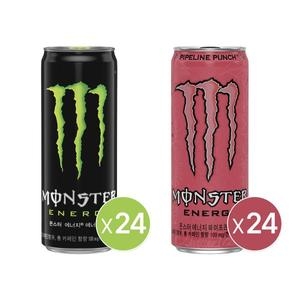 코카콜라음료 몬스터 에너지 그린 + 파이프라인 펀치 355ml (48개)_이미지