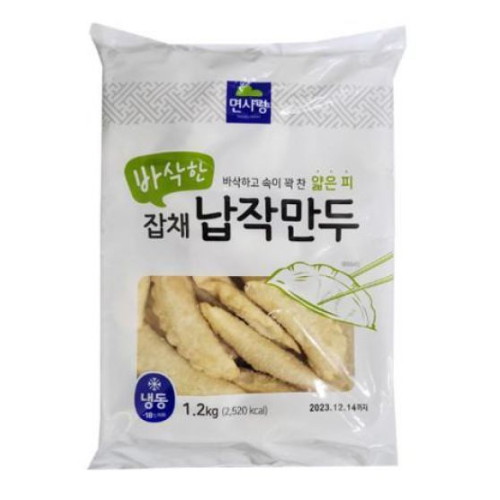 면사랑 바삭한 잡채납작만두 1.2kg (1개)