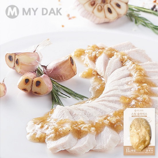 스팀 슬라이스 닭가슴살 리얼갈릭 150g