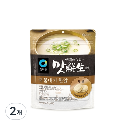 대상 청정원 맛선생 사골 국물내기한알 140g(3.5gx40입) (2개)