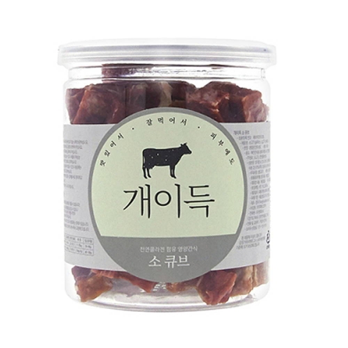 더케이펫 개이득 소 큐브 200g (1개)_이미지