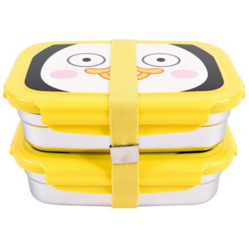 펭수 김밥스텐 2단 밴드도시락