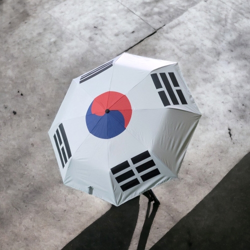 크로반 3단 접이식 태극기 우산 KR15 안중근 의사 후원_이미지