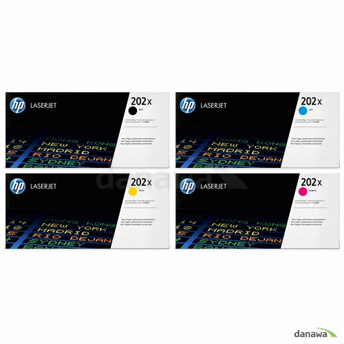 HP 정품 202X (CF500X, CF501X, CF502X, CF503X) 4색 세트_이미지