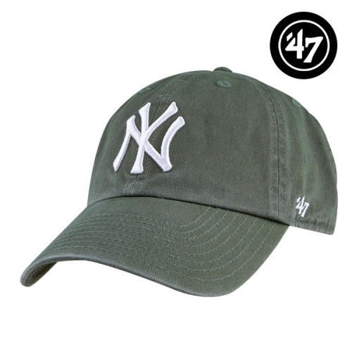 47브랜드 MLB 엠엘비 NY 뉴욕양키스 클린업 빅 로고 볼캡 모자 모스그린 B-RGW17GWS-MSA