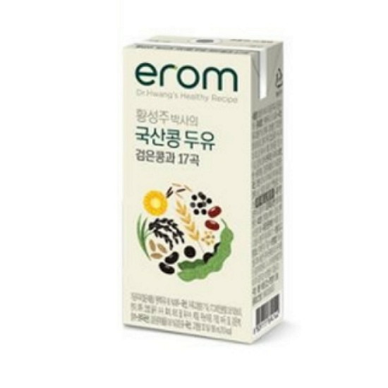 이롬 황성주 국산콩 두유 검은콩과 17곡 190ml (16개)