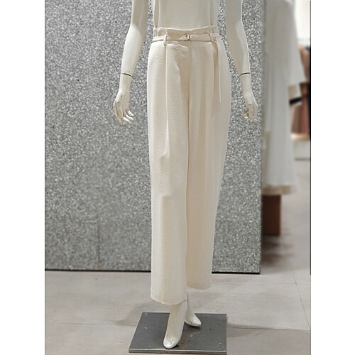 지고트 백 밴딩 벨티드 와이드 팬츠 JR6A0SL533