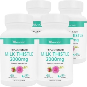 4병 My Life 밀크씨슬 실리마린 gnc 2000 mg 60캡슐