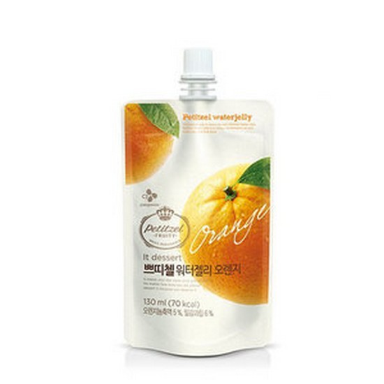CJ제일제당 쁘띠첼 워터젤리 오렌지 130ml (5개)