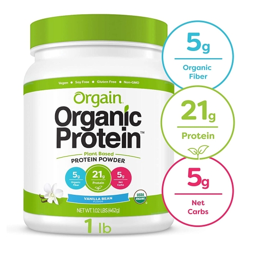 [불명] 올게인 오가닉 프로틴 파우더 462g 바닐라 빈 Orgain Organic Plant Based Protein Powder..