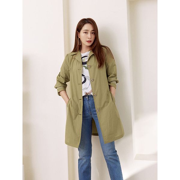 크로커다일레이디 여성 소매자수 간절기 트렌치코트 CLCMCT101