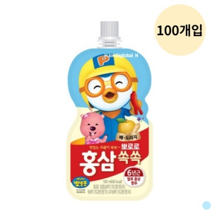 팔도 뽀로로 홍삼쏙쏙  배도라지 100ml (100개)
