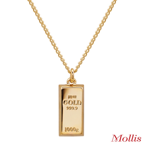 몰리즈 14k 먼프크 골드바 목걸이 S97258N_이미지