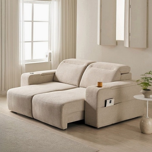 삼익가구  레스트인 헤드틸팅 모션 슬라이드 패브릭 소파 3인용