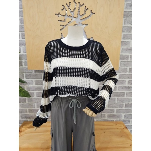 레코브 SET 이너탑 스트라이프 스카시 니트 LC31F5KN511S_이미지