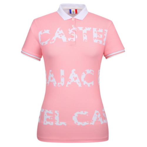 까스텔바작 스트레치 로고 포인트 카라 반팔 티셔츠 BGAMTS707LI_이미지