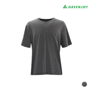 그린조이 써커 스트라이프 V 넥 티셔츠 GS22KR22M