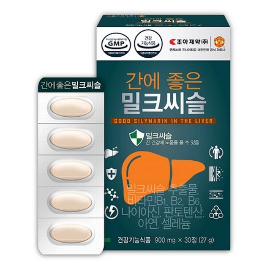 조아제약 간에 좋은 밀크씨슬 30정 (3개)
