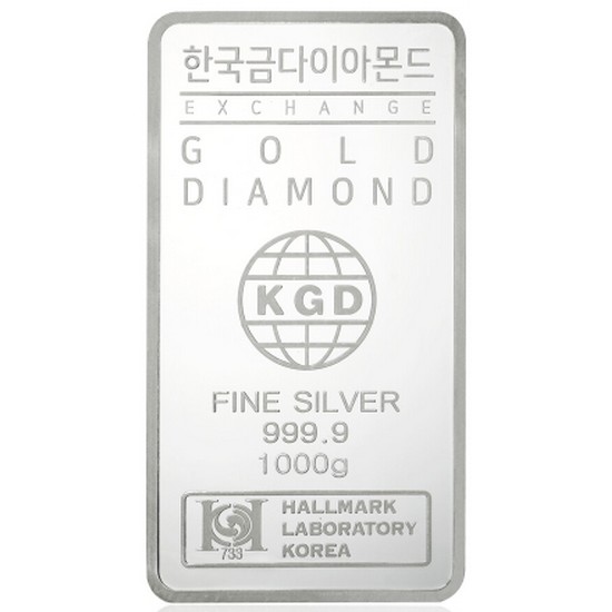 한국금다이아몬드 투자용 실버바 1000g (10개)
